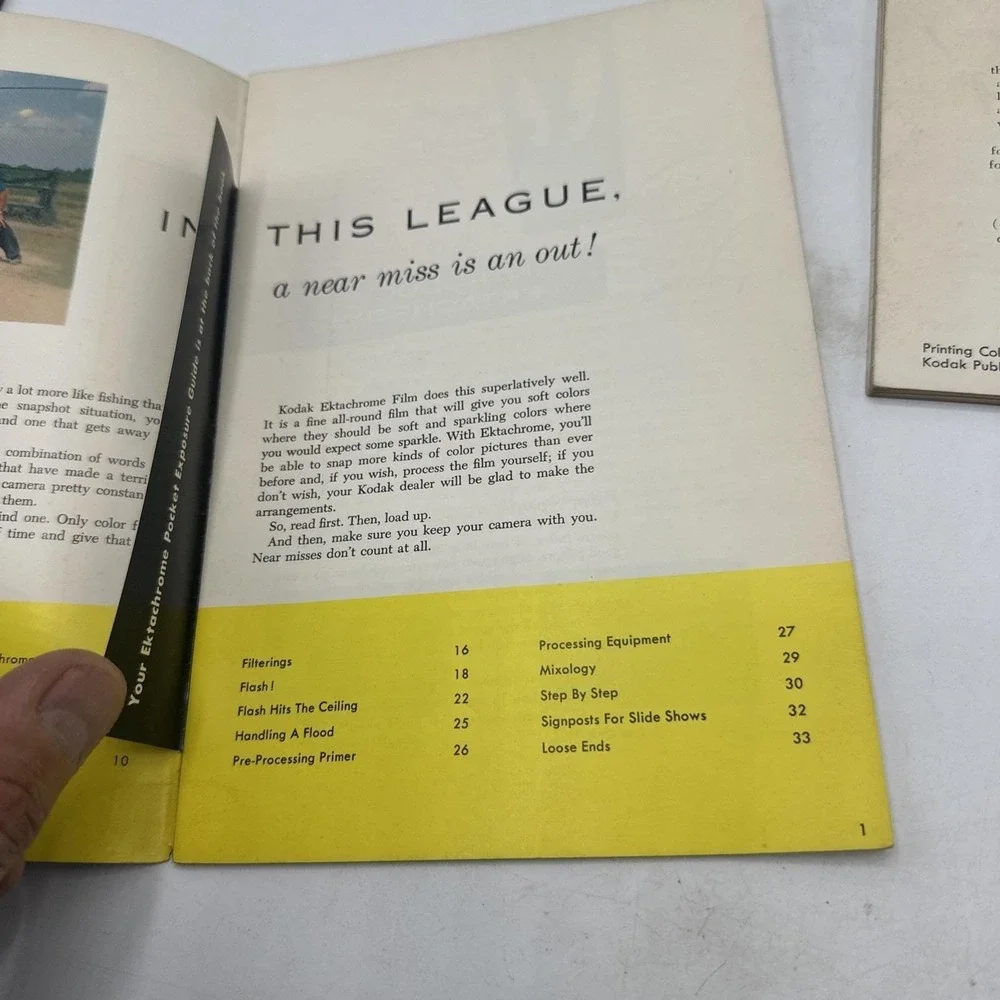 Kodak‎ Photography Data Books. Lot Of 4 Paperback Books.  1951-1958